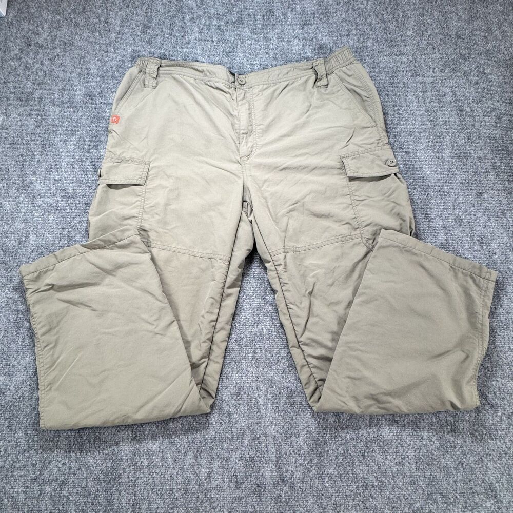 American Outdoorsman Lined Cargo Pants 40x32 Tan Hiking Outdoor Utility Mens